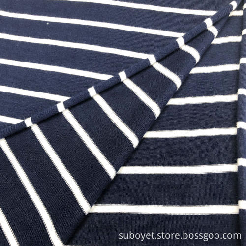 Rayon Spandex Yarn Dyed Stripe Fabric